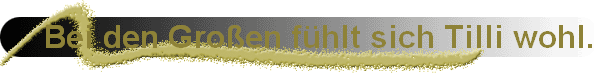 Bei den Gro�en f�hlt sich Tilli wohl.
